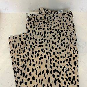 Chico’s Animal Print So Slimming Girlfriend Ankle Pants Size 12R